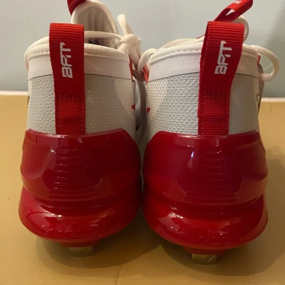 Nike Men’s 7 Force Zoom Trout 9 Elite Baseball Cleats Red/White FB2906-101 NEW - Picture 6 of 7